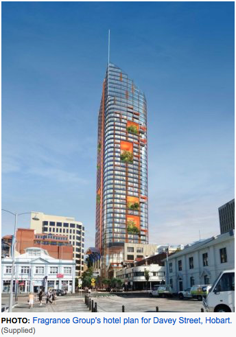 Singapore billionaire James Koh unveils plans for Tasmania's tallest building